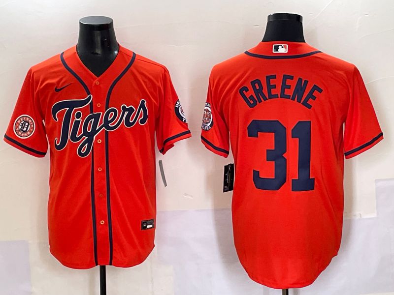 Men 2025 Detroit Tigers #31 Greene Orange Game Nike MLB Jersey style 5->detroit tigers->MLB Jersey